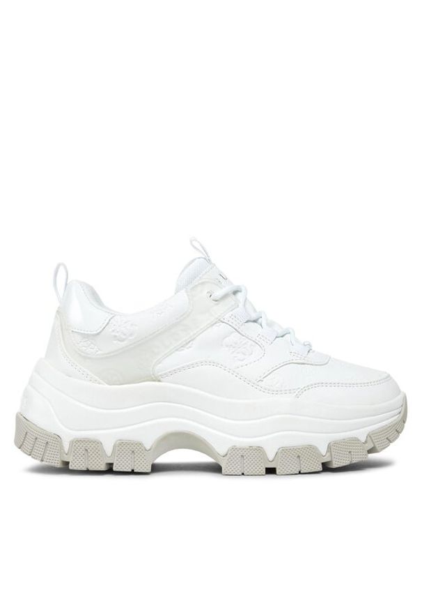 Guess Sneakersy Bisun FL8BIU FAL12 Biały. Kolor: biały. Materiał: skóra