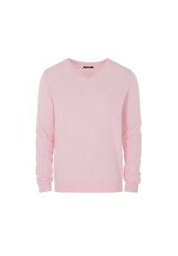 Ochnik - Sweter męski. Okazja: na co dzień. Kolor: różowy. Materiał: bawełna. Długość: długie. Styl: casual, klasyczny #3