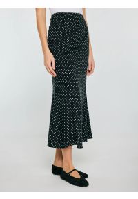 Big-Star - Spódnica damska midi z wiskozy w kropki czarna Carolla 906. Okazja: na co dzień. Kolor: czarny. Materiał: wiskoza. Wzór: kropki. Styl: retro, casual #5
