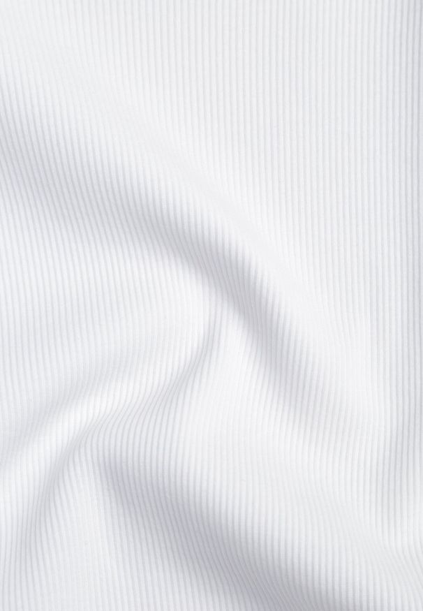 Born2be - Biały Bawełniany T-shirt w Prążki o Dopasowanym Kroju z Marszczeniem Cherita. Okazja: na co dzień. Kolor: biały. Materiał: bawełna. Wzór: prążki. Styl: casual, sportowy