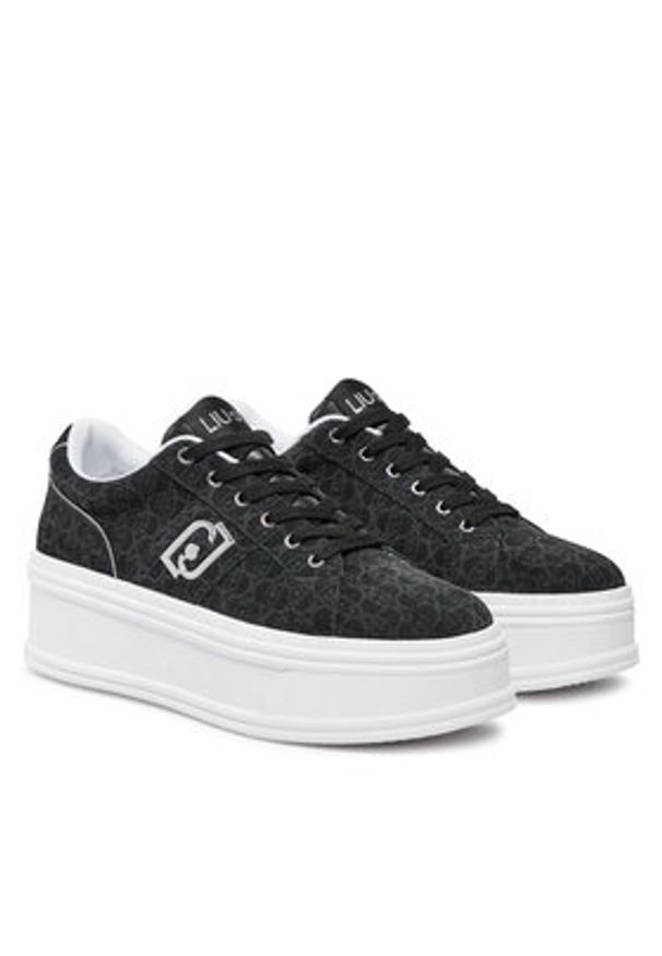 Liu Jo Sneakersy BF4077 PX195 Czarny. Kolor: czarny. Materiał: zamsz, skóra