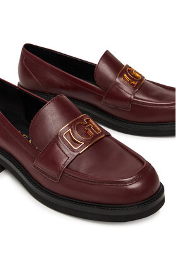 Guess Loafersy FLTSH3 LEA14 Bordowy. Kolor: czerwony. Materiał: skóra