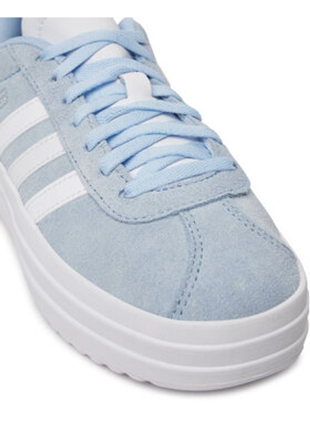 Adidas - adidas Sneakersy VL Court Bold JI1018 Błękitny. Kolor: niebieski. Materiał: skóra, zamsz