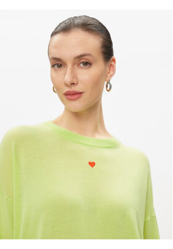 MAX&Co. Sweter Derrik Zielony Relaxed Fit. Kolor: zielony. Materiał: wełna