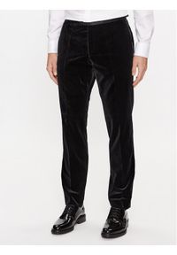 BOSS - Boss Spodnie garniturowe H-Genius-Tux-231 50484723 Czarny Slim Fit. Kolor: czarny. Materiał: bawełna