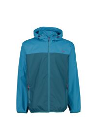 Kurtka przeciwdeszczowa z kapturem CMP. Typ kołnierza: kaptur. Kolor: czerwony, turkusowy, niebieski, wielokolorowy. Sport: turystyka piesza #1