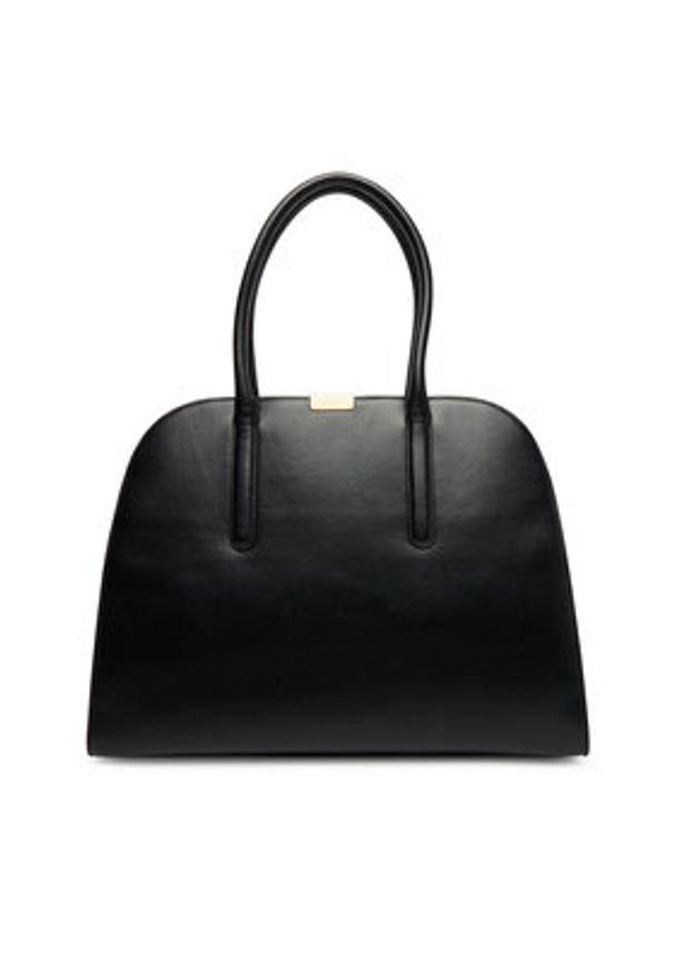 TOMMY HILFIGER - Tommy Hilfiger Torebka Iconic Leather Tote AW0AW18206 Czarny. Kolor: czarny. Materiał: skórzane