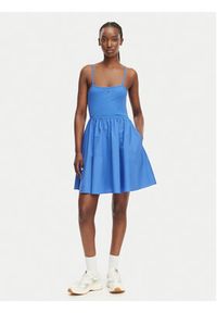 Tommy Jeans Sukienka letnia DW0DW22352 Niebieski Slim Fit. Kolor: niebieski. Materiał: bawełna. Sezon: lato #4