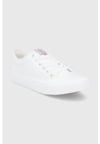 Cross Jeans tenisówki damskie kolor biały. Nosek buta: okrągły. Zapięcie: sznurówki. Kolor: biały. Materiał: guma #3