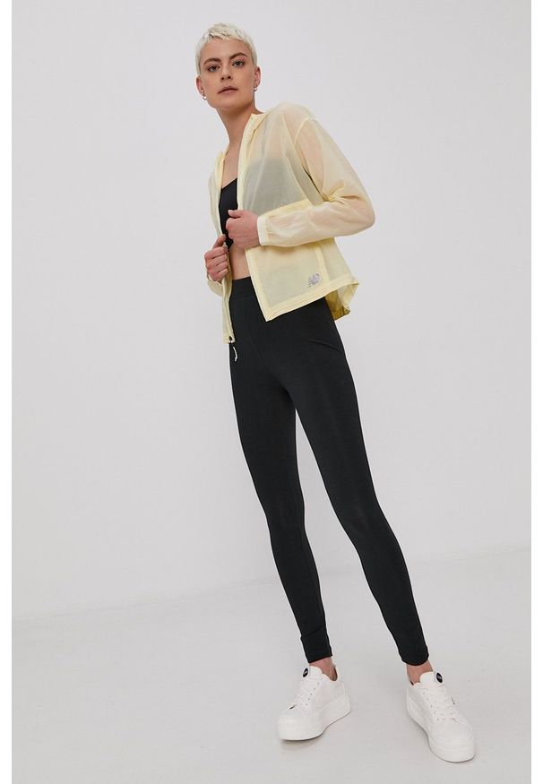 New Balance - Legginsy. Kolor: czarny. Materiał: dzianina