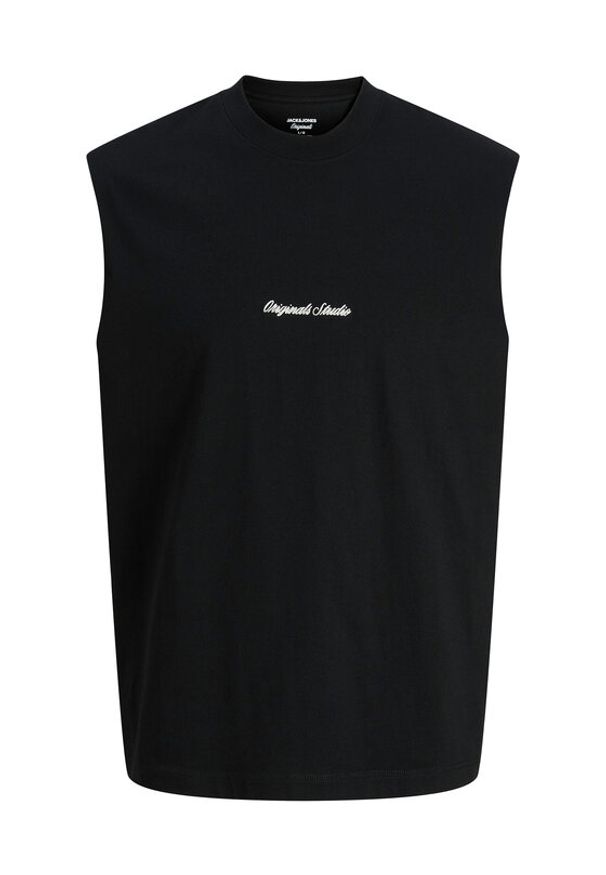 Jack & Jones Tank top Norrebro Emb 12292009 Czarny Regular Fit. Kolor: czarny. Materiał: bawełna