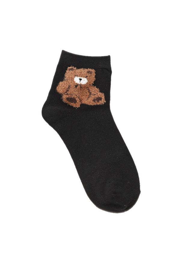 Mix Kolor Damskie Skarpety Misie Moraj 3 Pary. Kolor: beżowy. Materiał: bawełna, skóra. Wzór: aplikacja, haft