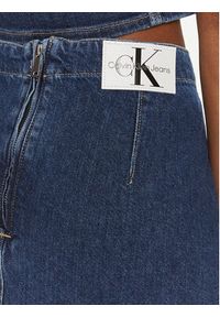 Calvin Klein Jeans Spódnica jeansowa J20J222827 Granatowy Regular Fit. Kolor: niebieski. Materiał: bawełna, jeans