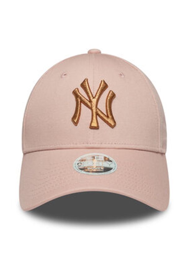 New Era Czapka z daszkiem New York Yankees Metallic 9FORTY 60667375 Różowy. Kolor: różowy. Materiał: materiał, bawełna
