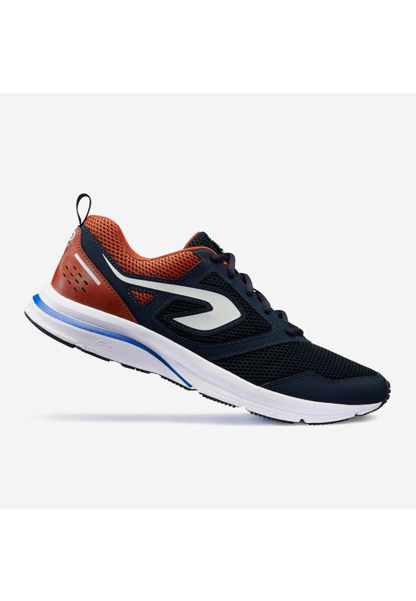 KALENJI - Buty do biegania męskie Kalenji Run Active. Kolor: pomarańczowy, wielokolorowy, niebieski, brązowy. Sport: bieganie