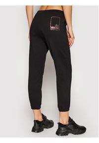 Love Moschino - LOVE MOSCHINO Spodnie dresowe W155702E 2180 Czarny Regular Fit. Kolor: czarny. Materiał: bawełna, dresówka #5