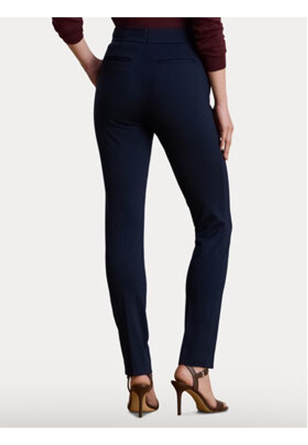 Lauren Ralph Lauren - LAUREN RALPH LAUREN Spodnie materiałowe 200980023002 Granatowy Straight Fit. Kolor: niebieski. Materiał: wiskoza
