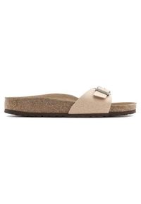 Klapki damskie Birkenstock Madrid. Kolor: wielokolorowy, beżowy. Materiał: materiał, skóra