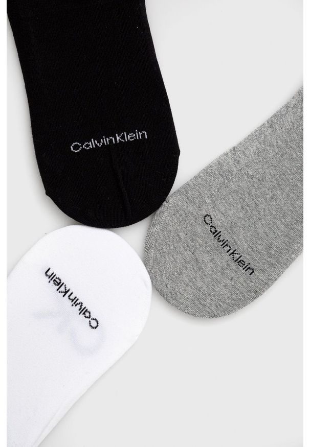 Calvin Klein skarpetki (3-pack) męskie kolor szary. Kolor: szary