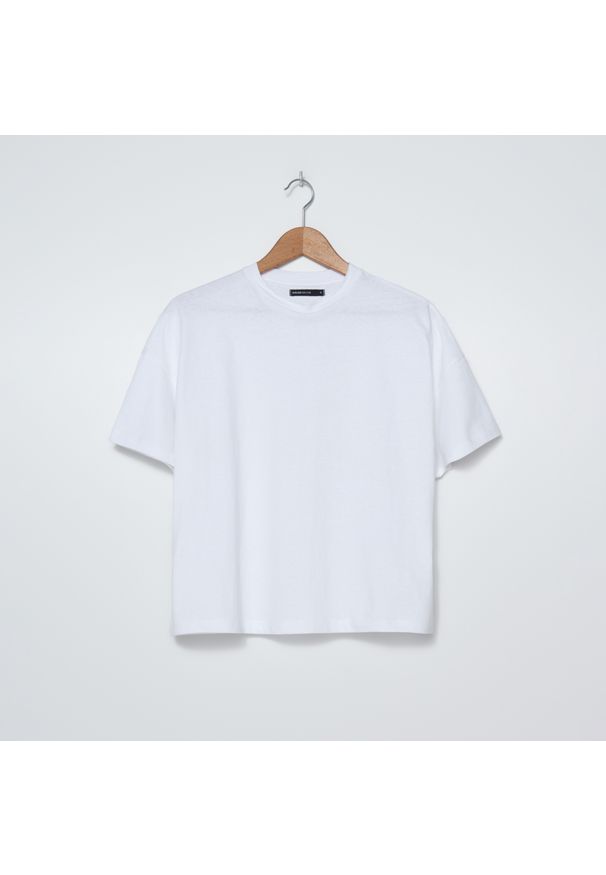 House - Koszulka oversize basic - Biały. Kolor: biały