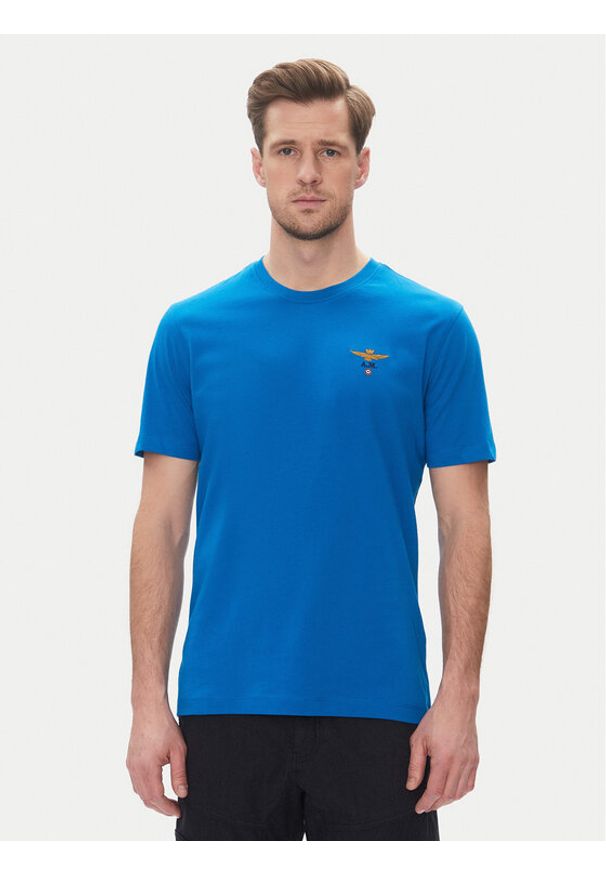 Aeronautica Militare T-Shirt 251TS1580J372 Niebieski Regular Fit. Kolor: niebieski. Materiał: bawełna