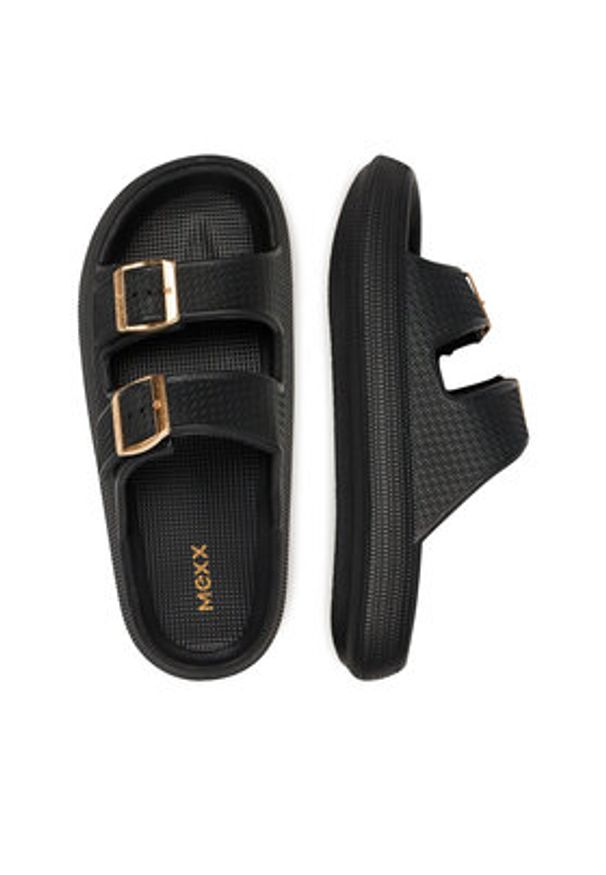 MEXX Klapki MICC1904941W-01 Czarny. Kolor: czarny. Materiał: materiał, syntetyk