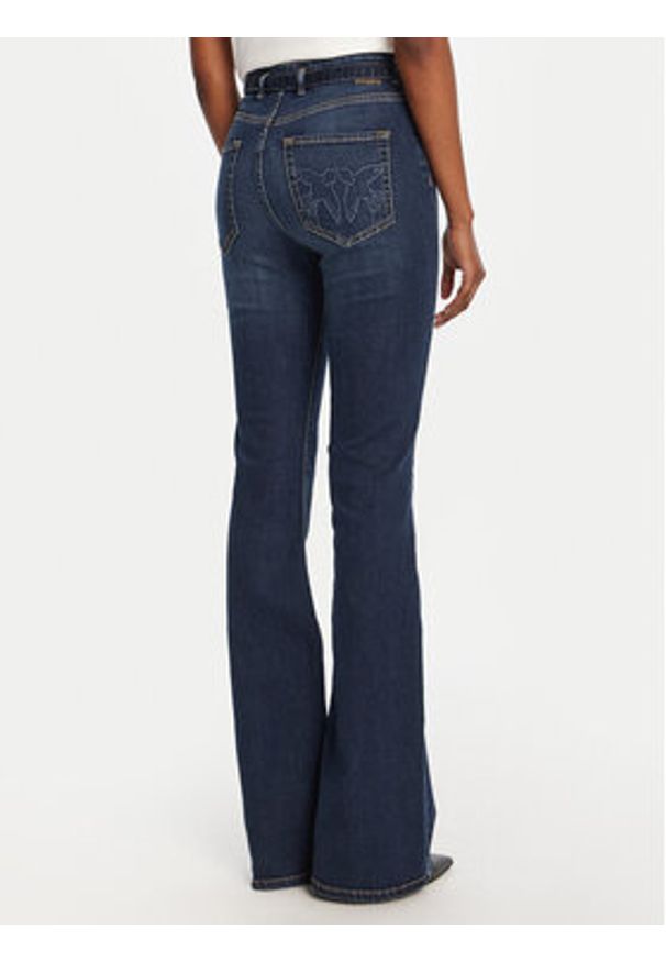 Pinko - PINKO Jeansy Flora Flare 100166 A2RX Granatowy Regular Fit. Kolor: niebieski
