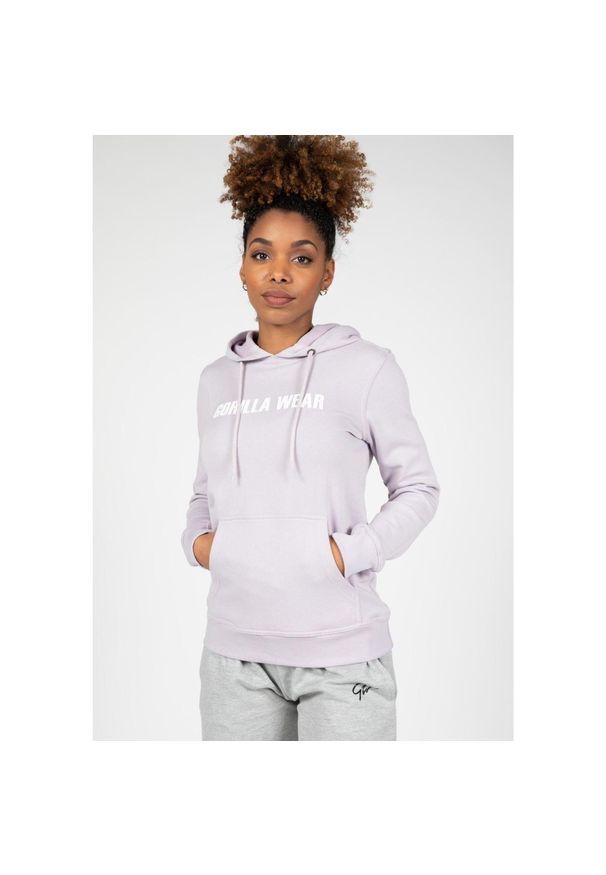 GORILLA WEAR - Bluza fitness damska Gorilla Wear Charlotte Hoodie z kapturem. Typ kołnierza: kaptur. Kolor: fioletowy. Sport: fitness