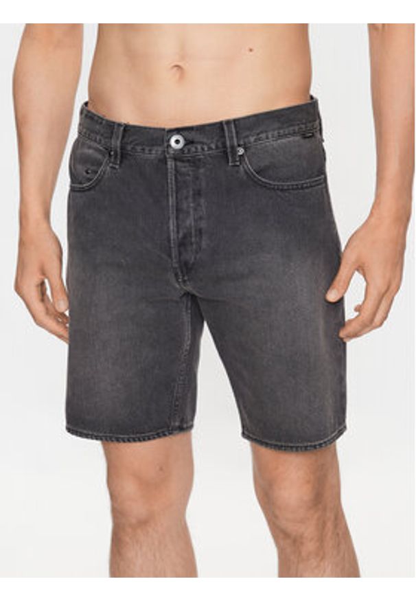 G-Star RAW - G-Star Raw Szorty jeansowe D20776-D291-C778 Szary Regular Fit. Kolor: szary. Materiał: bawełna, jeans