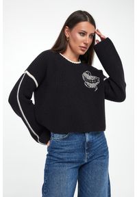 Pinko - Sweter damski wełniany Alicudi PINKO. Materiał: wełna
