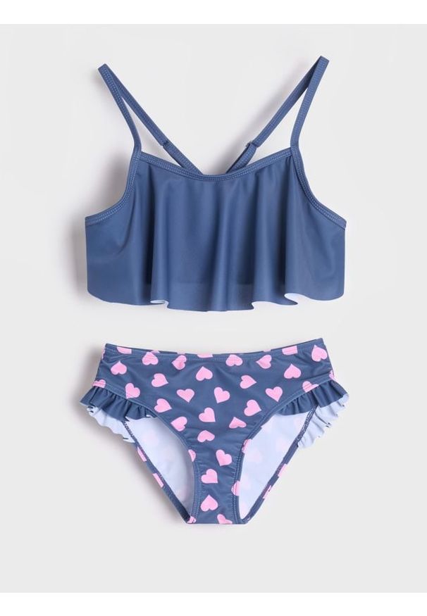 Sinsay - Strój kąpielowy - granatowy. Kolor: niebieski