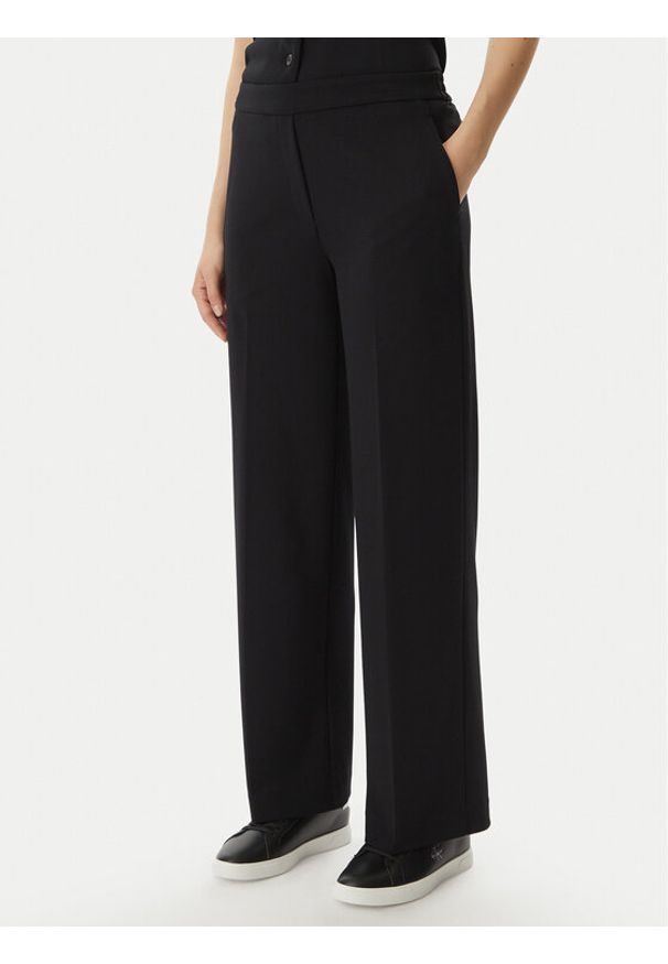 Calvin Klein Spodnie materiałowe LV044F648G Czarny Regular Fit. Kolor: czarny. Materiał: syntetyk
