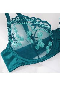 Intica - Komplet bielizny haftowanej z koronką regulowany Elfgund. Kolor: czerwony. Materiał: koronka. Wzór: haft, koronka #2