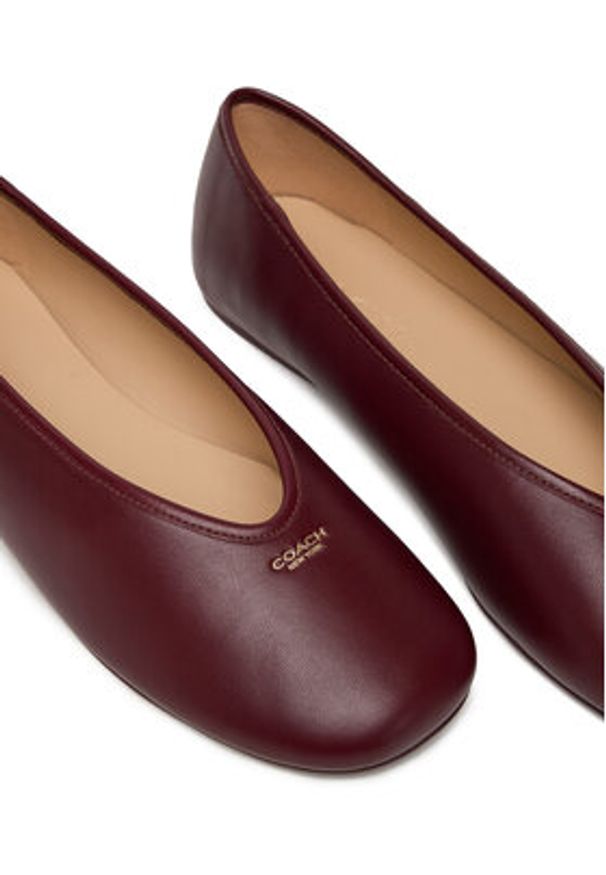 Coach Baleriny Houston Ballet CCH74 Bordowy. Kolor: czerwony. Materiał: skóra