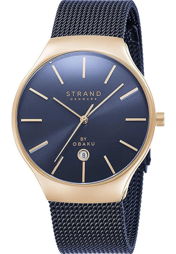 Zegarek Strand Zegarek męski Strand S701GDVLML niebieski. Kolor: niebieski