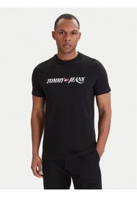 Tommy Jeans T-Shirt DM0DM22548 Czarny Regular Fit. Kolor: czarny. Materiał: bawełna #1