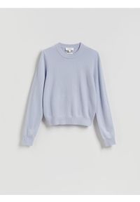 Reserved - Sweter z wełny merino - jasnoniebieski. Kolor: niebieski. Materiał: wełna #1