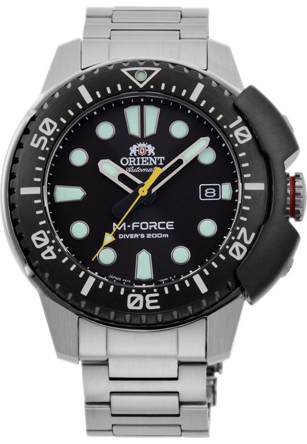 orient - Zegarek Orient Zegarek męski Orient RA-AC0L01B00B srebrny. Kolor: srebrny