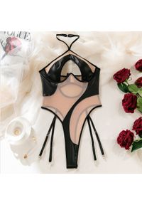 Intica - Body z wycięciem na szyję eleganckie na specjalne okazje Tryntsje. Kolor: czarny. Materiał: materiał #1