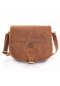 Listonoszka skórzana PAOLO PERUZZI T-39-LB jasny brązowy. Kolor: brązowy. Sezon: zima, wiosna, lato. Materiał: skórzane. Styl: klasyczny, casual, vintage. Rodzaj torebki: na ramię #1
