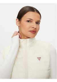 Guess Jeans Bezrękawnik W4YN11 WG922 Écru Regular Fit. Materiał: syntetyk. Długość rękawa: bez rękawów