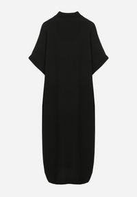 Born2be - Czarna Bawełniana Sukienka Muślinowa o Pudełkowym Kroju Vimarille. Kolor: czarny. Materiał: bawełna. Typ sukienki: proste #2