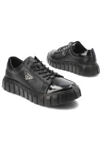 Czarne Sneakersy Filippo Modne Buty Damskie. Okazja: na co dzień. Kolor: czarny. Materiał: materiał #5