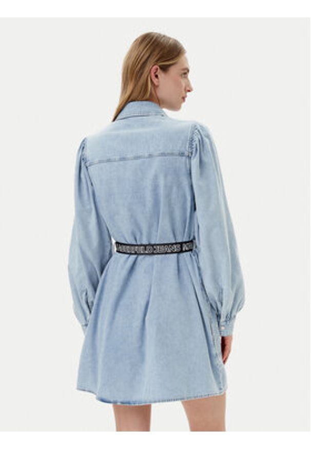 Karl Lagerfeld Jeans Sukienka jeansowa A2W13022 Niebieski Regular Fit. Kolor: niebieski. Materiał: bawełna