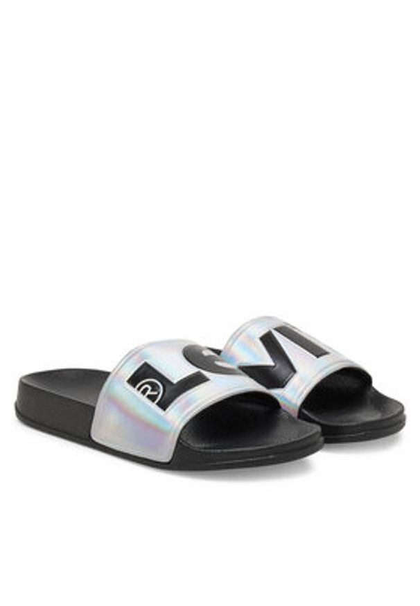 Levi's® Klapki June L VPOL0238S Srebrny. Kolor: srebrny. Materiał: syntetyk