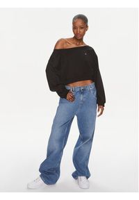 Tommy Jeans Bluza DW0DW17956 Czarny Cropped Fit. Kolor: czarny. Materiał: syntetyk #5