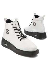 Białe Botki Artiker Stylowe Obuwie Damskie. Kolor: biały. Materiał: materiał. Styl: elegancki #4