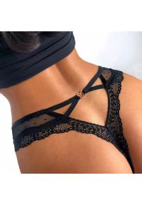 Intica - Stringi koronkowe z wycięciami elegancki design Gaetana. Kolor: biały. Materiał: koronka. Wzór: koronka #4