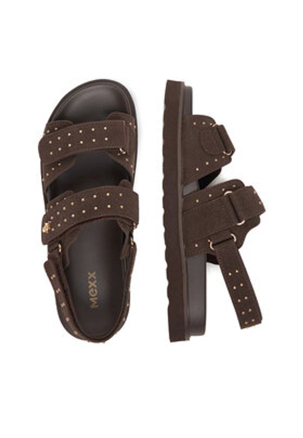 MEXX Sandały CEO-HY86009-27 Brązowy. Kolor: brązowy. Materiał: skóra