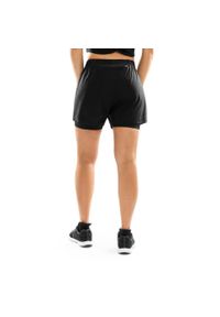 SIROKO - Damskie spodenki treningowe 2 w 1 Fitness Siroko Purpose. Kolor: czarny. Materiał: materiał. Sport: fitness